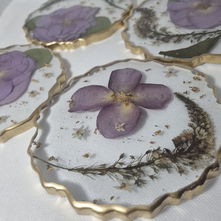 Round Floral Coasters Memorial Keepsakes