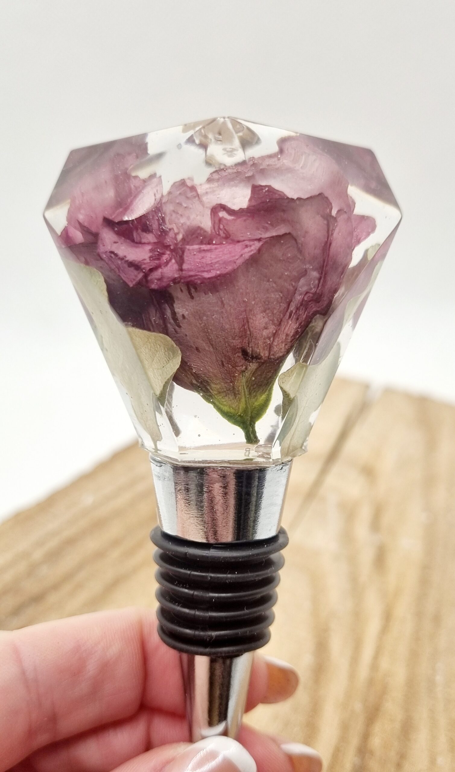 Purple Flower Bottle Stopper