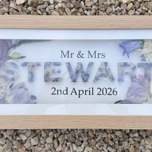 Personalised Date / Name Frame - Flower Preservation