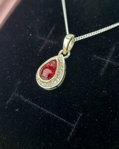 "Lisa" CZ Pear-shaped Pendant