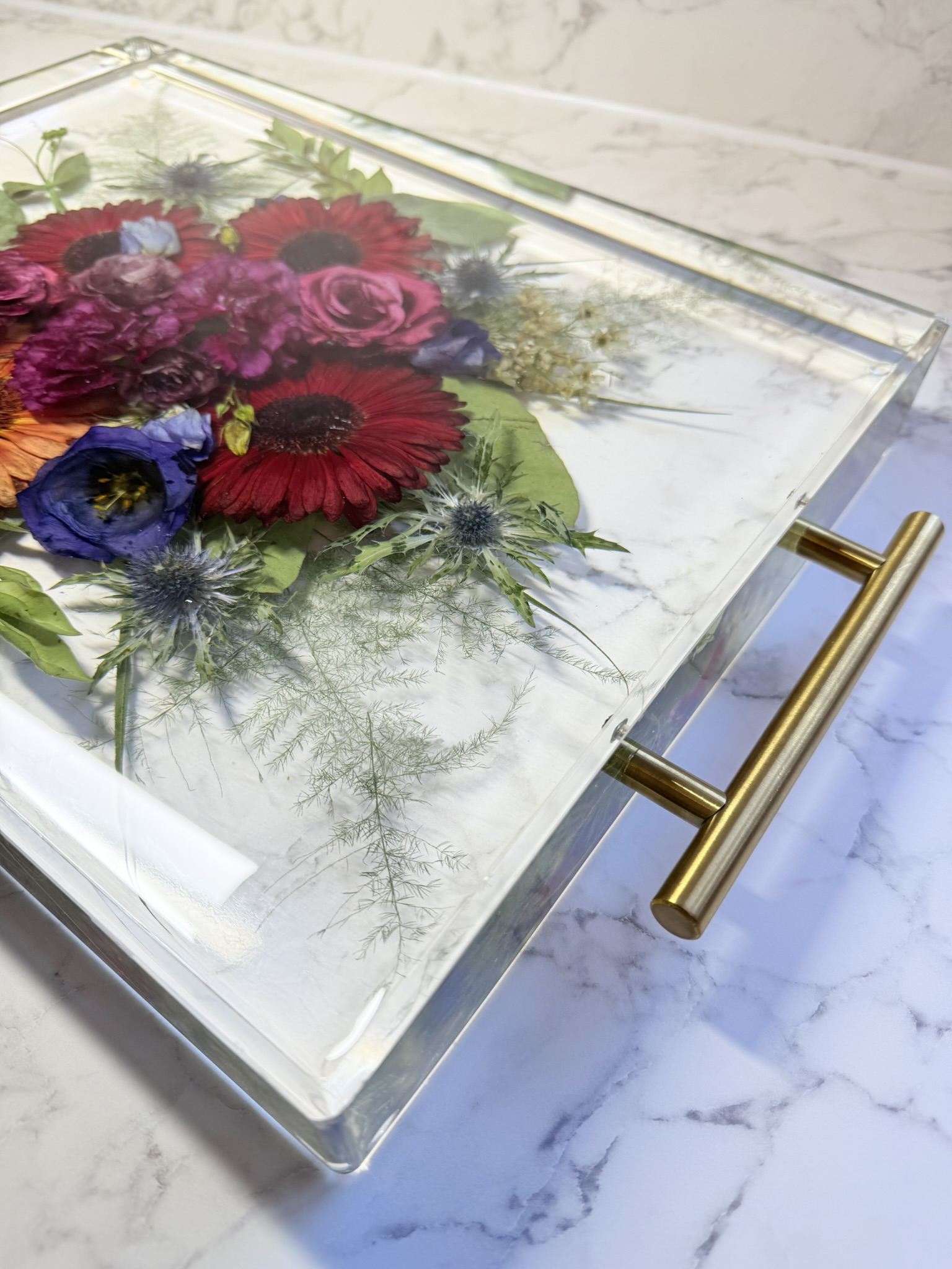 Flower Preservation Resin Tray