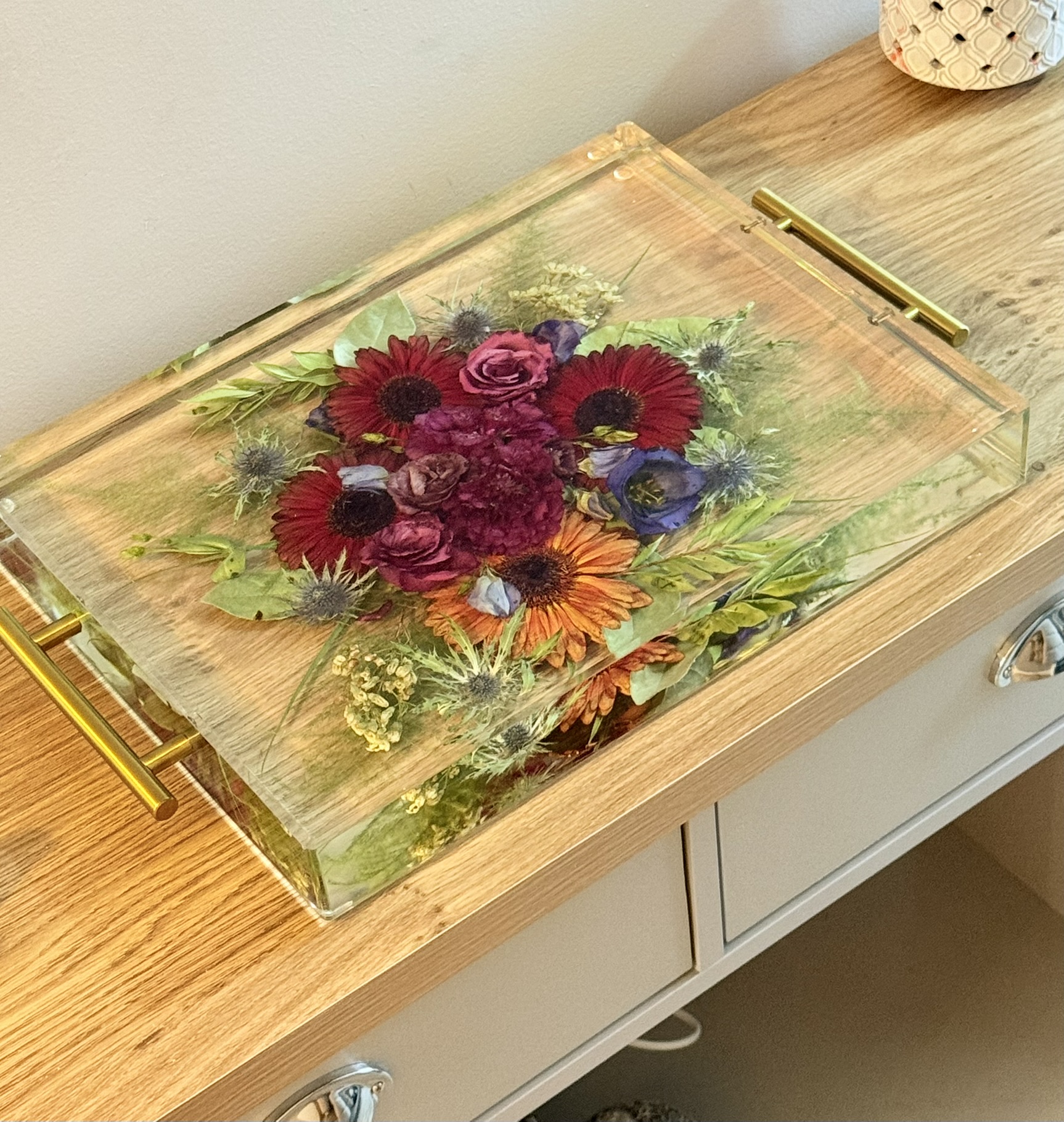 Flower Preservation Resin Tray