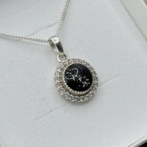 Halo Sterling Silver Memorial Pendant