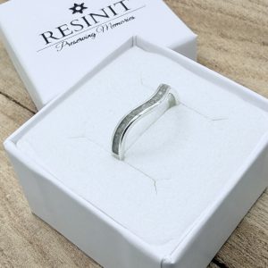 Curved Wishbone Memorial Ring