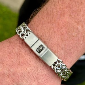 “Corey” Stainless Steel Chain Memorial Bracelet
