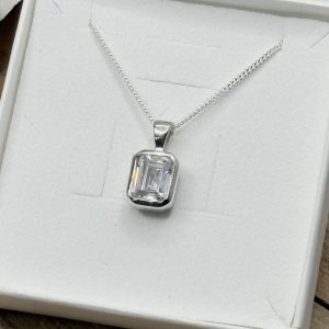 Secret Emerald Sterling Silver Memorial Pendant