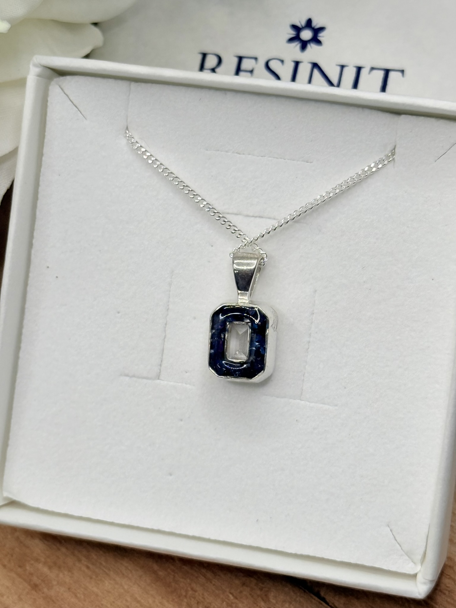 Secret Emerald Sterling Silver Memorial Pendant