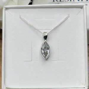Secret marquise memorial pendant