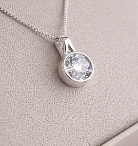 Secret Round Sterling Silver Memorial Pendant